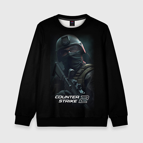 Детский свитшот CS counter terrorist / 3D-Черный – фото 1