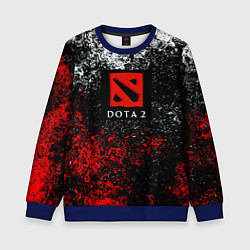 Свитшот детский Dota 2 брызги красок, цвет: 3D-синий