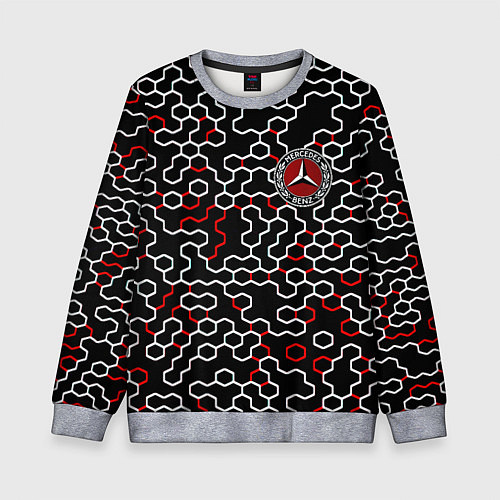 Детский свитшот Mercedes benz броня текстура / 3D-Меланж – фото 1