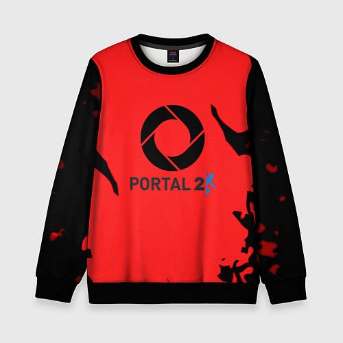 Детский свитшот Портал 2 краски / 3D-Черный – фото 1