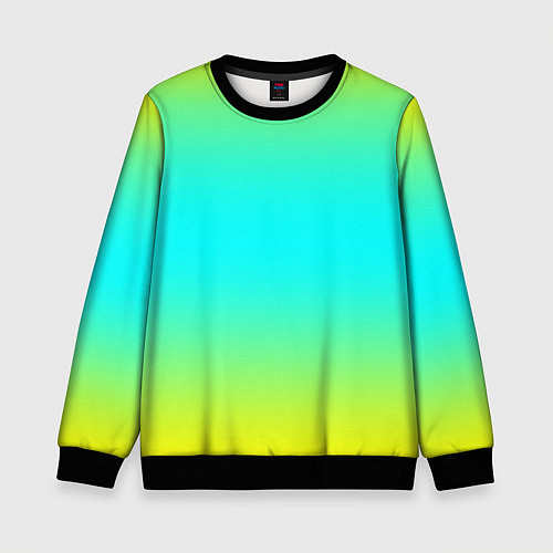 Детский свитшот Кислотный градиент абстракция / 3D-Черный – фото 1