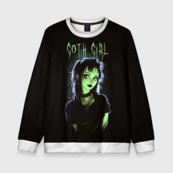 Свитшот детский Goth girl - Beetlejuice, цвет: 3D-белый