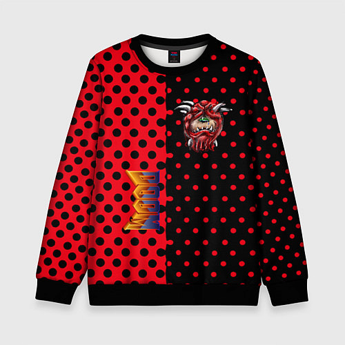 Детский свитшот Doom pattern steell / 3D-Черный – фото 1