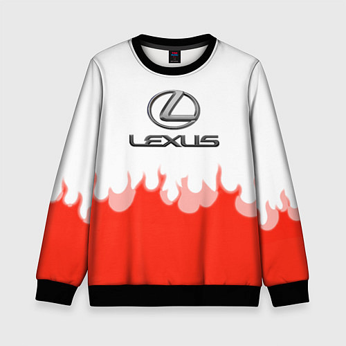 Детский свитшот Lexus fire / 3D-Черный – фото 1