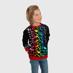 Свитшот детский Marshmello neon color, цвет: 3D-красный — фото 2