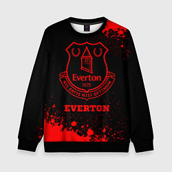 Свитшот детский Everton - red gradient, цвет: 3D-черный