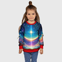 Свитшот детский Звезда галактики, цвет: 3D-красный — фото 2