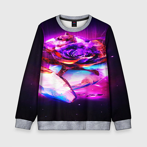 Детский свитшот Неоновые абстракция краски / 3D-Меланж – фото 1