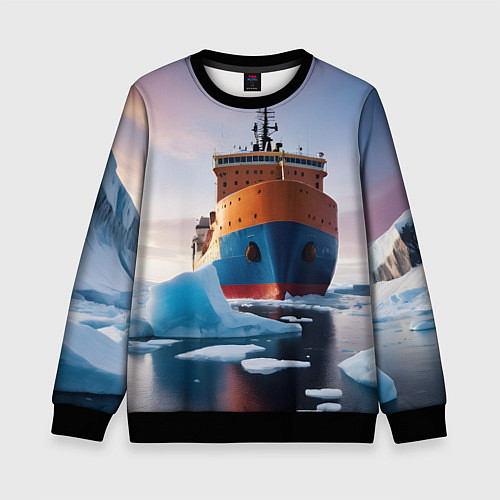 Детский свитшот Северный морской путь / 3D-Черный – фото 1