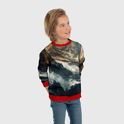 Свитшот детский Иллюстрация хаоса в грубом стиле, цвет: 3D-красный — фото 2