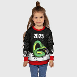 Свитшот детский Змея - 2025, цвет: 3D-красный — фото 2