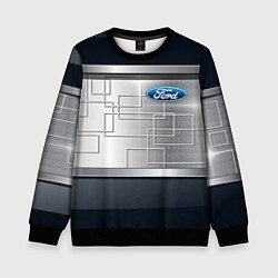 Свитшот детский FORD текстура из метала, цвет: 3D-черный