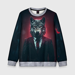 Детский свитшот Волк в пиджаке