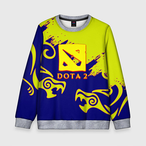 Детский свитшот Dota dragon steel / 3D-Меланж – фото 1