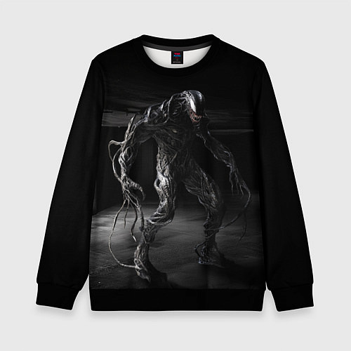 Детский свитшот Веном в подвале / 3D-Черный – фото 1