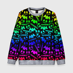 Свитшот детский Marshmello neon steel pattern, цвет: 3D-меланж