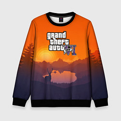 Свитшот детский GTA6 nature, цвет: 3D-черный