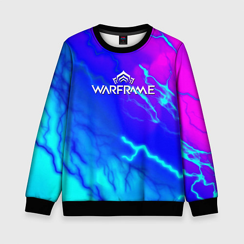 Детский свитшот Warframe neon storm / 3D-Черный – фото 1