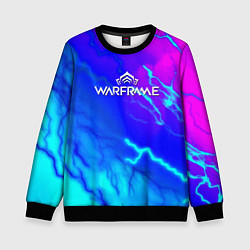 Свитшот детский Warframe neon storm, цвет: 3D-черный