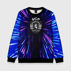 Свитшот детский Sporting neon energy, цвет: 3D-черный