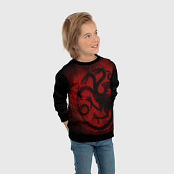 Свитшот детский Targaryen house Game of Thrones, цвет: 3D-черный — фото 2