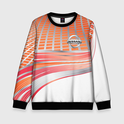 Детский свитшот Nissan auto car / 3D-Черный – фото 1