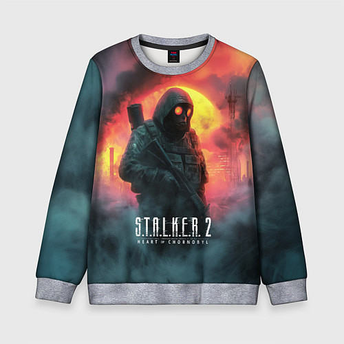 Детский свитшот Stalker 2 радиоактивный фон / 3D-Меланж – фото 1
