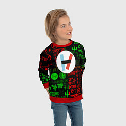 Свитшот детский Twenty one pilots music steel, цвет: 3D-красный — фото 2