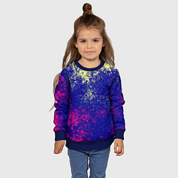 Свитшот детский Брызги красок фильтр, цвет: 3D-синий — фото 2