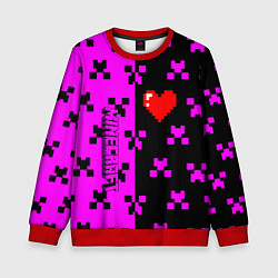 Свитшот детский Minecraft love game, цвет: 3D-красный