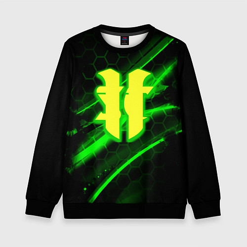 Детский свитшот Starcraft 2 кислотные соты линии / 3D-Черный – фото 1