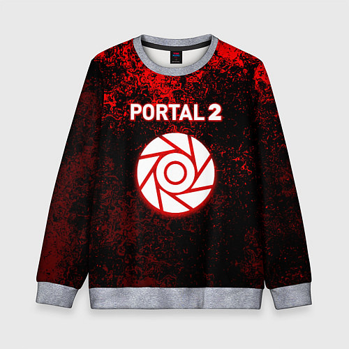 Детский свитшот Half life красные краски / 3D-Меланж – фото 1