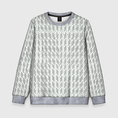 Детский свитшот Чёрные точки на белом фоне / 3D-Меланж – фото 1