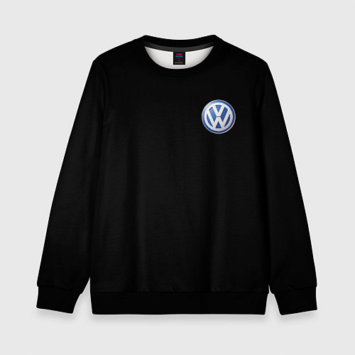 Детский свитшот Volkswagen logo auto / 3D-Черный – фото 1