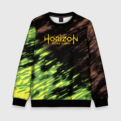 Детский свитшот Horizon: Zero Dawn краски / 3D-Черный – фото 1