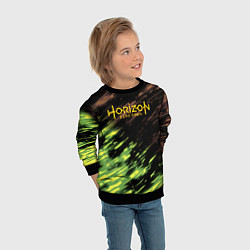 Свитшот детский Horizon: Zero Dawn краски, цвет: 3D-черный — фото 2