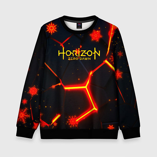Детский свитшот Horizon Zero Dawn winter / 3D-Черный – фото 1