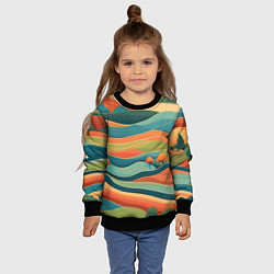 Свитшот детский Поля луга, цвет: 3D-черный — фото 2