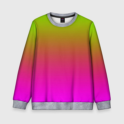 Детский свитшот Неоновый градиент фон / 3D-Меланж – фото 1