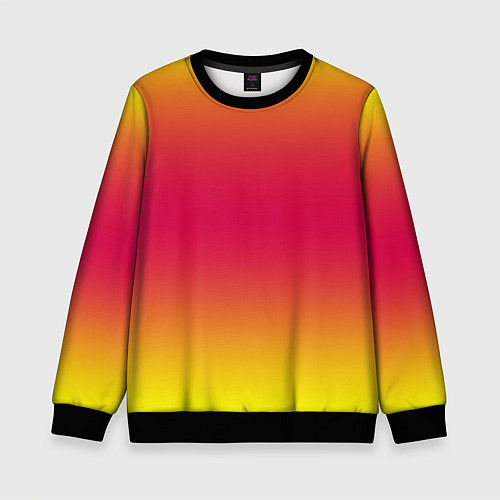 Детский свитшот Персиковый градинет / 3D-Черный – фото 1