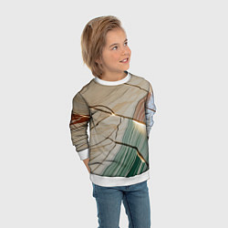 Свитшот детский Светящийся мрамор, цвет: 3D-белый — фото 2