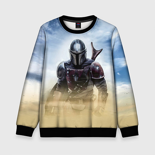 Детский свитшот Дин Джарин - Мандалорец / 3D-Черный – фото 1