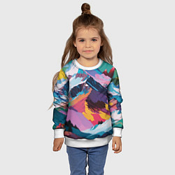 Свитшот детский Горы краски, цвет: 3D-белый — фото 2