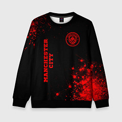 Детский свитшот Manchester City - red gradient вертикально