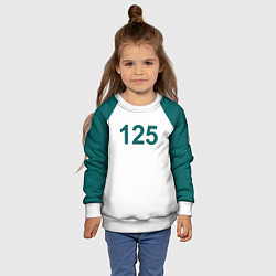 Свитшот детский Игра в кальмара 125, цвет: 3D-белый — фото 2