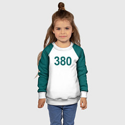 Свитшот детский Игра в кальмара 380, цвет: 3D-белый — фото 2