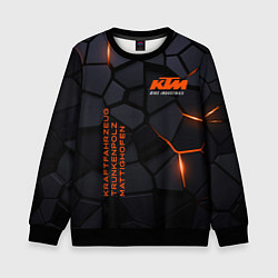 Свитшот детский KTM - плиты с эффектом свечения, цвет: 3D-черный