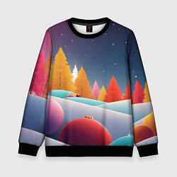 Детский свитшот Яркие новогодние елки