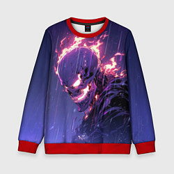 Свитшот детский Ghost Rider - Neon rain, цвет: 3D-красный