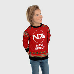 Свитшот детский Mass Effect new year, цвет: 3D-черный — фото 2